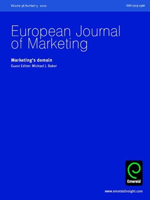 cover image of European Journal of Marketing, Volume 36, Issue 3
